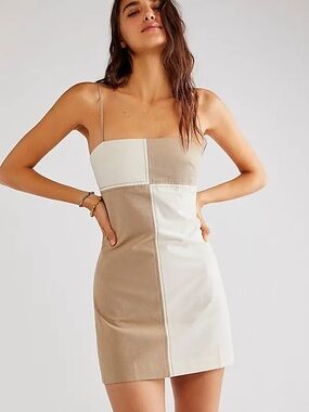 bec + bridge artie dress Colorblock Spaghetti-Strap Mini Dress
